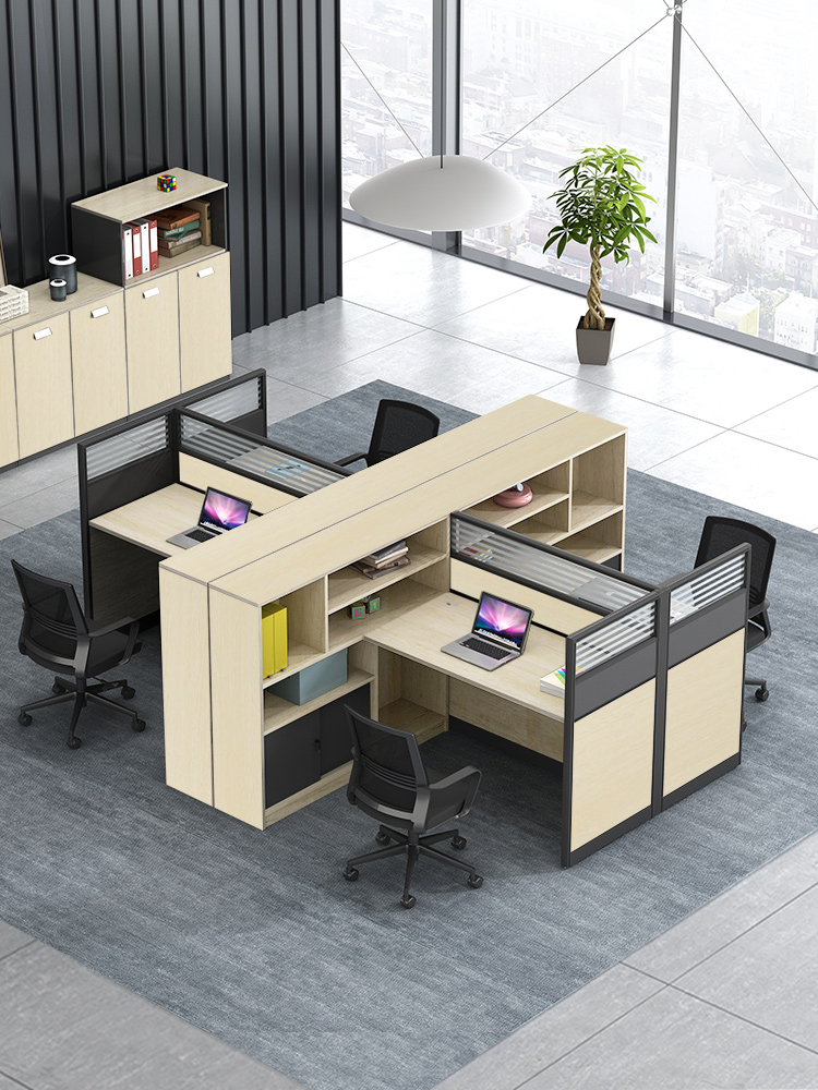办公室财务职员办公桌椅卡座屏风隔断办公家具组合工位桌单人位